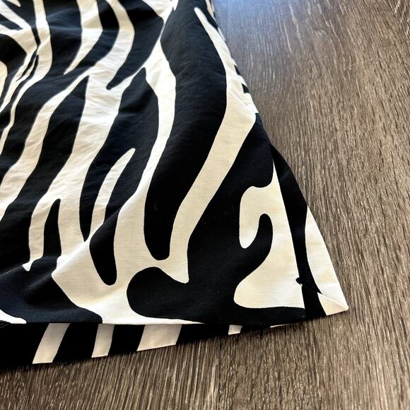 Weekend Max Mara Zebra Print Shift Dress Tunic Top Black White Cotton EU 38 US 4 - Picture 14 of 16